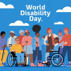 World Disability Day diverse inclusive illustration for awareness and empowerment