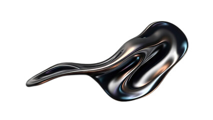 Obraz premium Liquid paint stain isolated on transparent background. Ai generated.