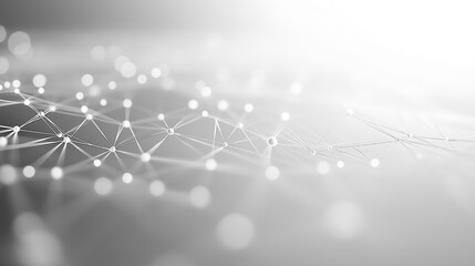 abstract background featuring interconnected nodes and lines in black and white