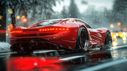 Modern car on the road