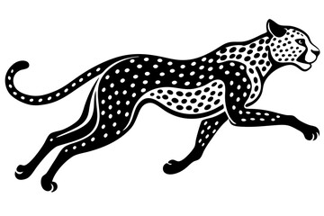 Agile Cheetah Silhouette Design