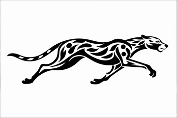 Agile Cheetah Silhouette Design