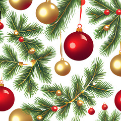 Fototapeta premium Holiday scene ,Christmas scene, tree, ornament, Santa themed 