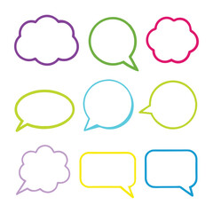 Geometric and Organic Speech Bubbles Vector for Digital and Print Projects.