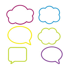 Geometric and Organic Speech Bubbles Vector for Digital and Print Projects.