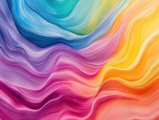 Obraz premium vibrant, colorful waves of lines ripple across the canvas, blending hues in a mesmerizing dance. the dynamic flow creates a sense of movement and rhythm, evoking feelings of energy and creativity