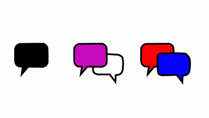 Chat vector icon. Talk bubble speech icon. Blank empty bubbles vector design elements.