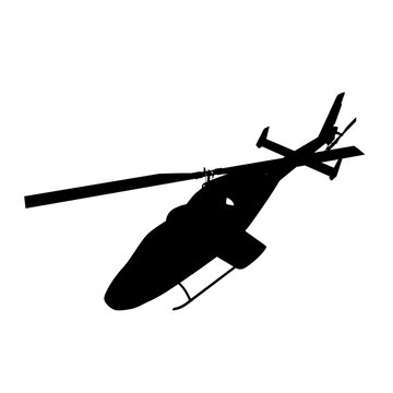 recommend clip art: Helicopter black silhouette. Isolated copter icon vector illustration on white background
