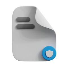 3d render of a file security
