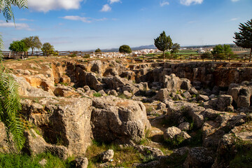 Roman quarries of Cerro Bellido in Casariche. Seville, Andalusia, Spain.