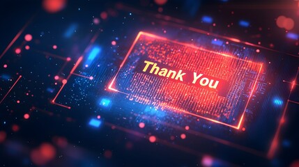 Glowing Thank You Message on Digital Receipt Symbolizing Customer Appreciation and Loyalty Concept