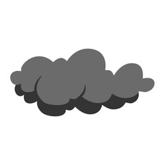 Smoke cloud vector icon isolated on white background.