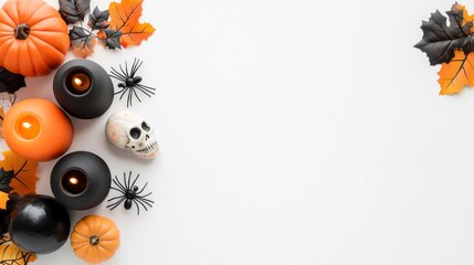 Fototapeta premium Vibrant Halloween Themed Display with Decorations