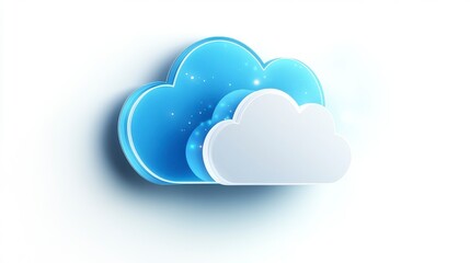 Modern Cloud Icon with Sleek Design