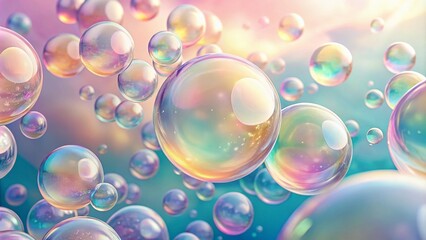 Whimsical Bubbles in Soft Organic Shapes for Creative Backgrounds and Designs