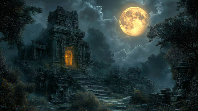 An Enigmatic Discovery: The Glow of a Mystical Ancient Relic Surrounded by Legends and Artifacts