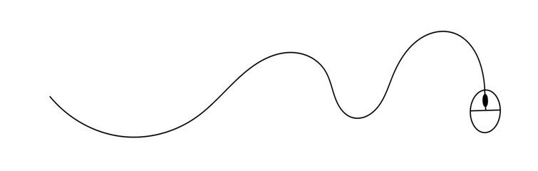 Obraz premium A simple line drawing depicting a curved line with a circular element at one end.