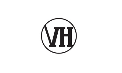 Obraz premium VH, HV, H, V Abstract Letters Logo Monogram