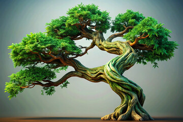 Fototapeta premium Tree branch isolated, Tropical tree leaves and branch foreground