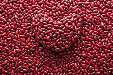 Silhouette of fresh red bean seeds against a background