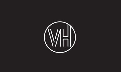 Obraz premium VH, HV, H, V Abstract Letters Logo Monogram