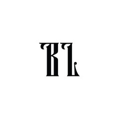 BL monogram logo design letter text name symbol monochrome logotype alphabet character simple logo