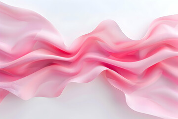 Obraz premium A soft pink fabric with flowing waves, creating a smooth, elegant, and delicate texture.