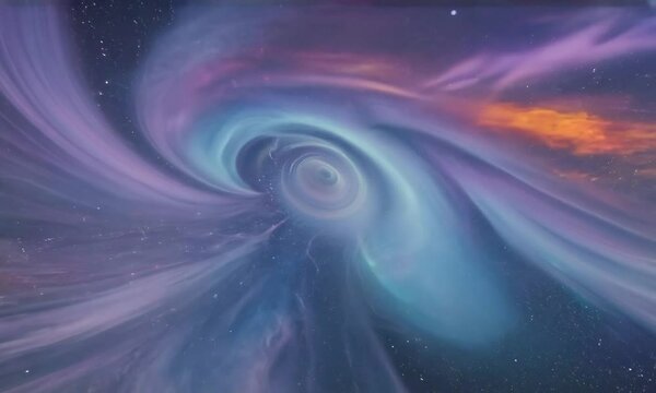  medium shot of a sky changing colors and patterns. The camera dollies in to capture the dynamic nature of the parallel universe&rsquo;s sky.