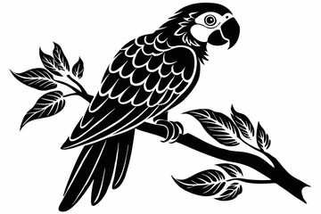 Vibrant Parrot Silhouette Design