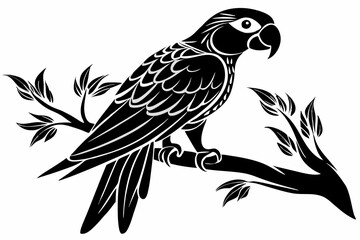 Obraz premium Vibrant Parrot Silhouette Design