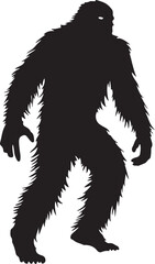 bigfoot silhouette vector illustration
