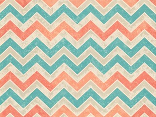 Whimsical Chevron Pattern Illustration with Diamonds in Soothing Powder Blue Tones and Shapes