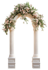 Naklejka premium PNG Architecture photo of a arch flowers wedding decor.