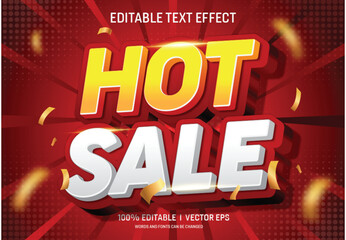 editable hot sale vector 3d text effect with modern style design