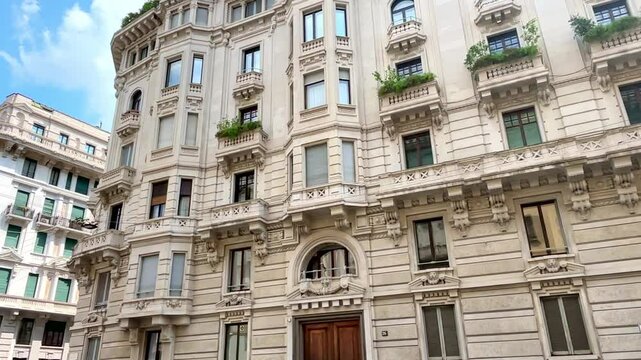 palazzi storici di milano, italia, historical buildings in milan, italy