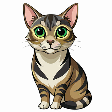 recommend clip art: Bella cat vector illustration Isolated white background.