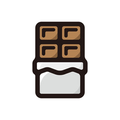 Chocolate outline icon for graphic design, apps and websites