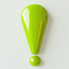 Vibrant green exclamation point symbol