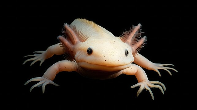 A small amphibian with long legs and a long tail