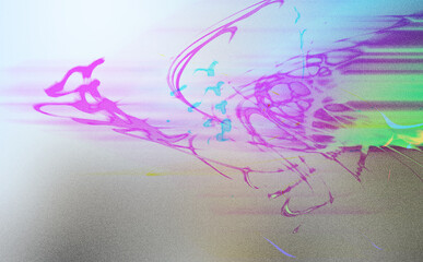 Magenta and Green Abstract Grainy Background with Vibrant Lighting Effects