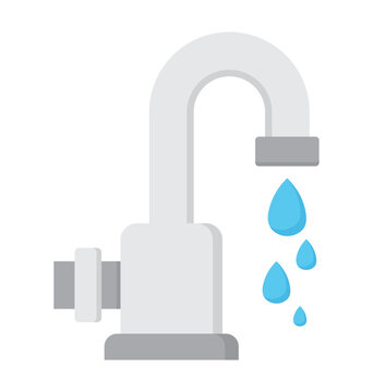 recommend clip art: Sink water drop tap faucet clipart flat illustration