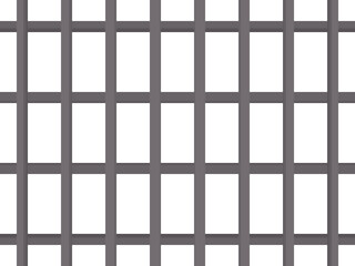 Prison cell with iron bars