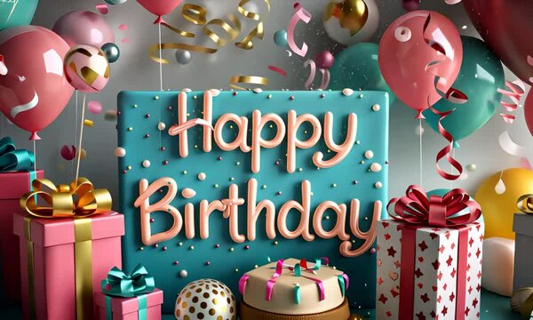 Celebrate a joyful birthday with colorful decorations, gifts, and treats at a festive gathering