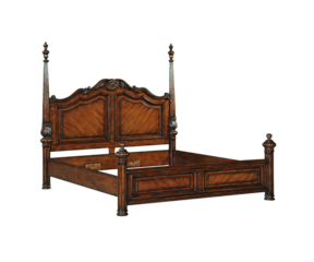 antique classic brown mahogany wooden bed