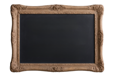 clean slate chalkboard with chalk isolated on transparent background