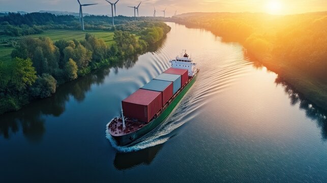 Carbon-neutral logistics systems with green shipping solutions powered by renewable energy.
