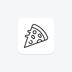 Pizza line icon , vector, pixel perfect, illustrator file