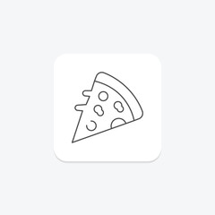 Pizza thinline icon , vector, pixel perfect, illustrator file