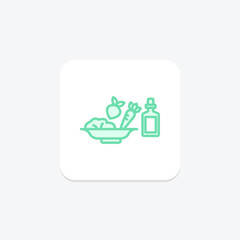 Drink Temperature duotone line icon , vector, pixel perfect, illustrator file