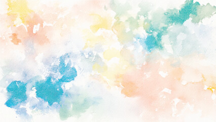 Abstract colorful painted watercolor paper background texture pastel watercolor design with digital painted for template.